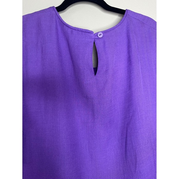 Patchington Petite VTG Purple 2pc Pantsuit Top Pants Outfit L USA Made Retro‎ - Picture 5 of 8